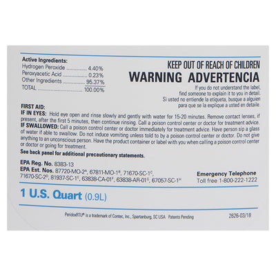 PeridoxRTU Sporicidal Peroxide Based Surface Disinfectant Cleaner, 32 oz. Bottle -Case of 6 PeridoxRTU Sporicidal Peroxide Based Surface Disinfectant Cleaner, 32 oz. Bottle -Case of 6