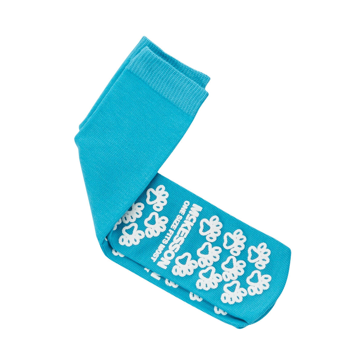 McKesson Paw Prints Slipper Socks, Aqua -Case of 96 McKesson Paw Prints Slipper Socks, Aqua -Case of 96