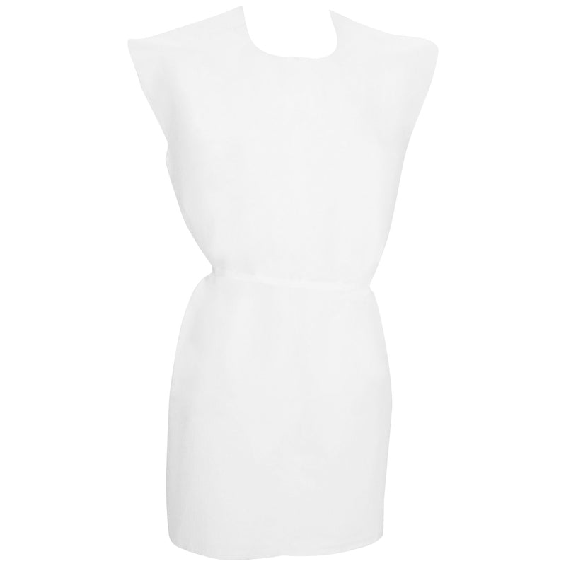 McKesson Patient Exam Gown Open Back, One Size Fits Most, White -Case of 50 McKesson Patient Exam Gown Open Back, One Size Fits Most, White -Case of 50
