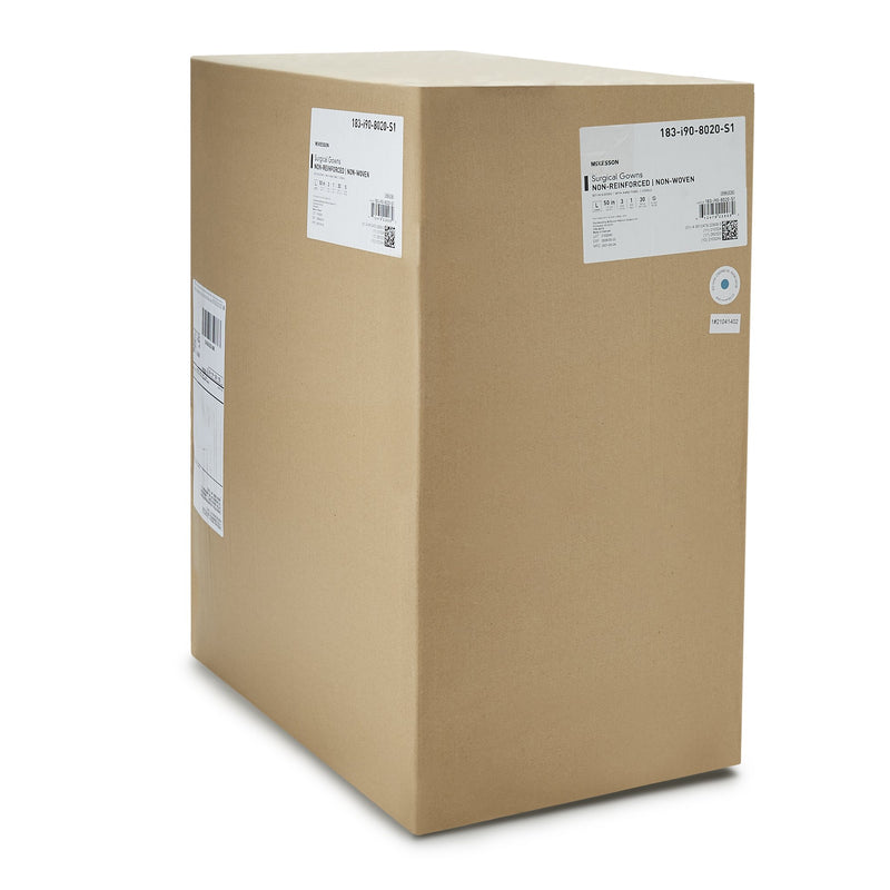 McKesson Non-Reinforced Surgical Gown with Towel, Large -Case of 30 McKesson Non-Reinforced Surgical Gown with Towel, Large -Case of 30