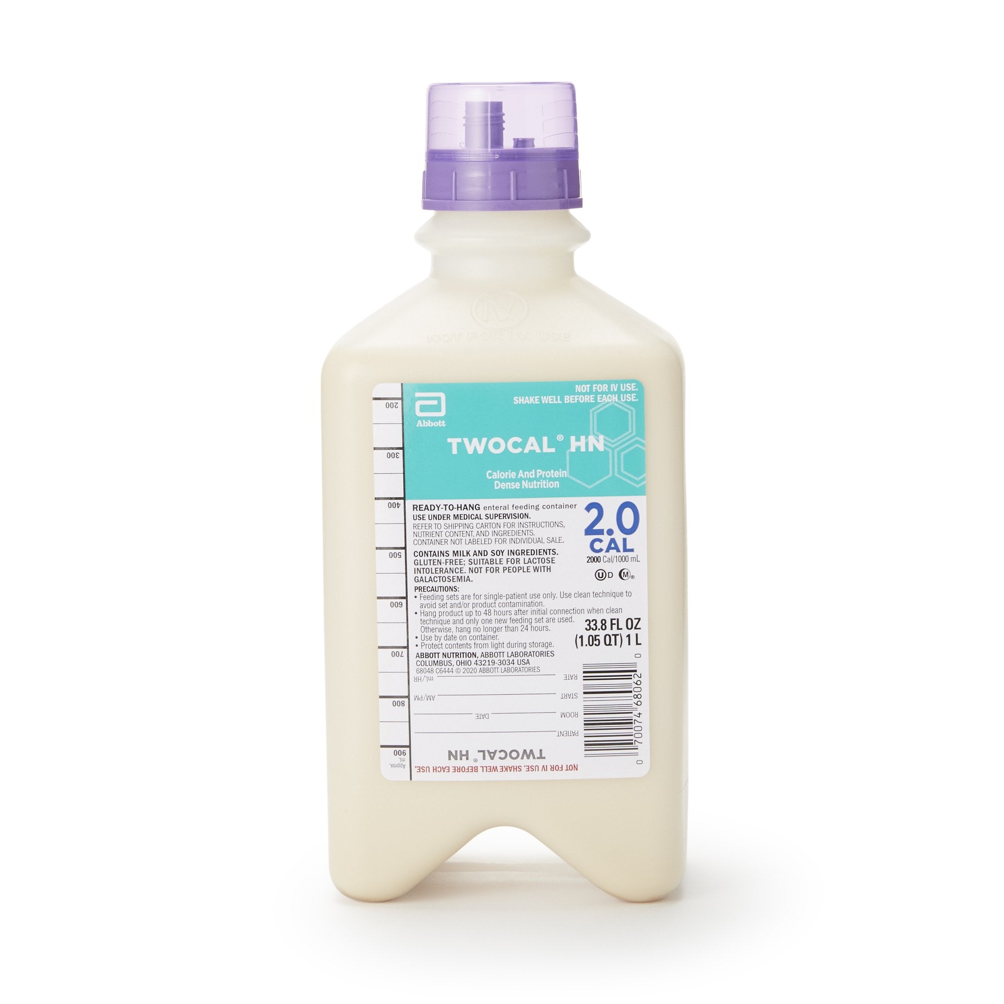 TwoCal HN Ready to Hang Tube Feeding Formula, 1 Liter -Case of 8 TwoCal HN Ready to Hang Tube Feeding Formula, 1 Liter -Case of 8