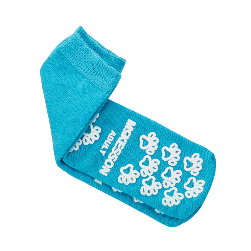 McKesson Terries Adult Slipper Socks, Large, Teal -1 Pair McKesson Terries Adult Slipper Socks, Large, Teal -1 Pair