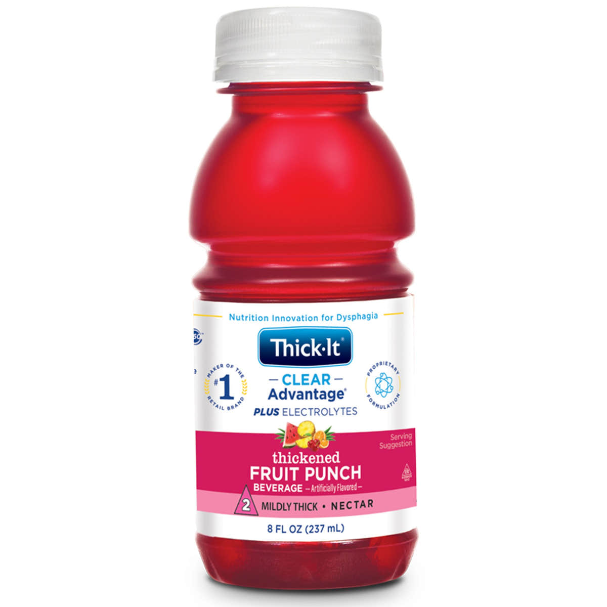 Thick-It Clear Advantage Plus Electrolytes Nectar Consistency Thickened Beverage, Fruit Punch, 8 oz. Bottle -Case of 24 Thick-It Clear Advantage Plus Electrolytes Nectar Consistency Thickened Beverage, Fruit Punch, 8 oz. Bottle -Case of 24
