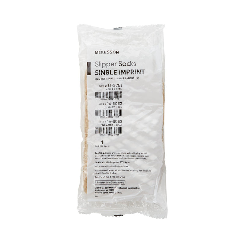 McKesson Slipper Socks, X-Large, Tan -Case of 48 McKesson Slipper Socks, X-Large, Tan -Case of 48