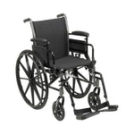 Mckesson Dual Axle Lightweight Wheelchair with Desk Length Arm Elevating Legrest, 20 Inch -Each Mckesson Dual Axle Lightweight Wheelchair with Desk Length Arm Elevating Legrest, 20 Inch -Each