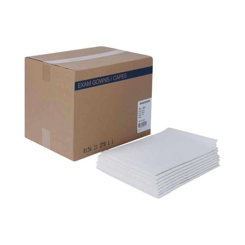 McKesson Exam Cape, White, 21 X 30 Inch -Case of 100 McKesson Exam Cape, White, 21 X 30 Inch -Case of 100