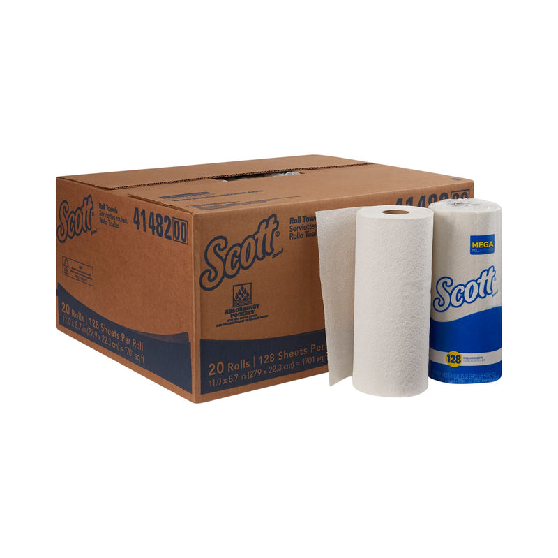 Scott Kitchen Paper Towel, 128 perforated sheets per roll -Case of 20 Scott Kitchen Paper Towel, 128 perforated sheets per roll -Case of 20