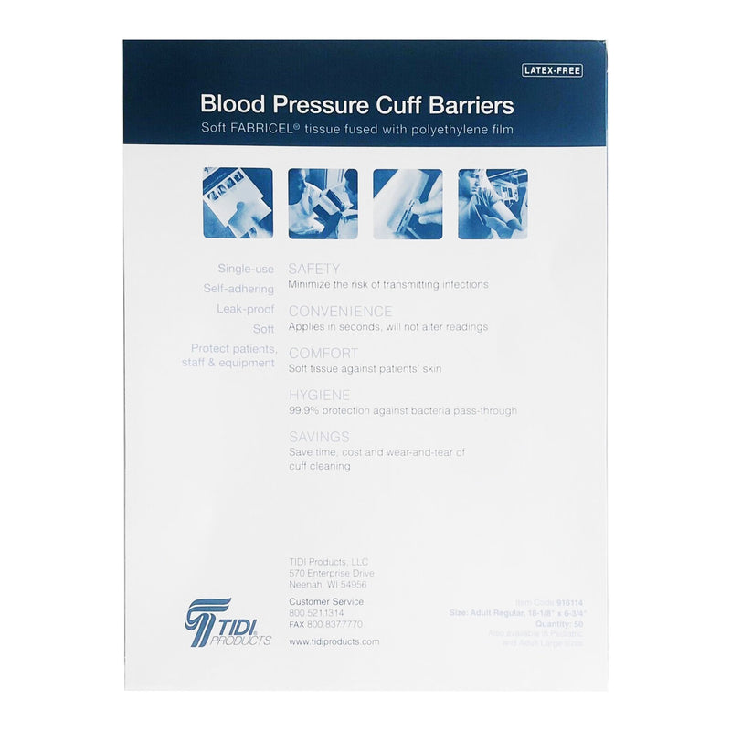 Blood Pressure Cuff Barrier, Regular -Box of 50 Blood Pressure Cuff Barrier, Regular -Box of 50