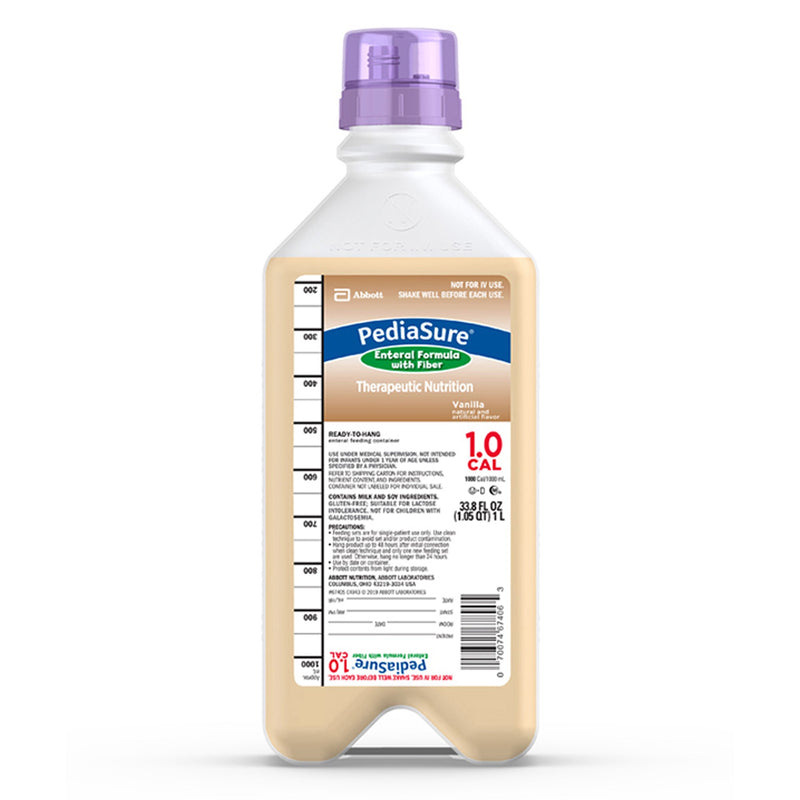 PediaSure 1.0 Cal with Fiber Ready to Hang Pediatric Tube Feeding Formula, 1 Liter Bottle -Each PediaSure 1.0 Cal with Fiber Ready to Hang Pediatric Tube Feeding Formula, 1 Liter Bottle -Each