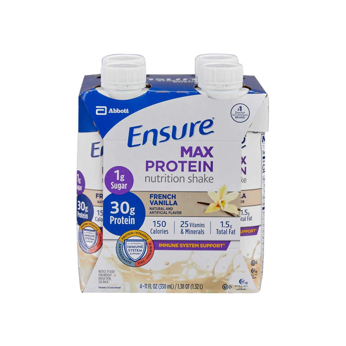 Ensure Max Protein Nutrition Shake, Vanilla, 11 oz. Carton -Case of 12 Ensure Max Protein Nutrition Shake, Vanilla, 11 oz. Carton -Case of 12