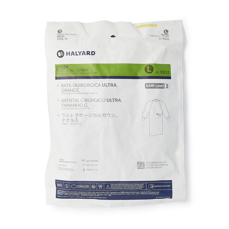ULTRA Non-Reinforced Surgical Gown with Towel, Large -Case of 32 ULTRA Non-Reinforced Surgical Gown with Towel, Large -Case of 32