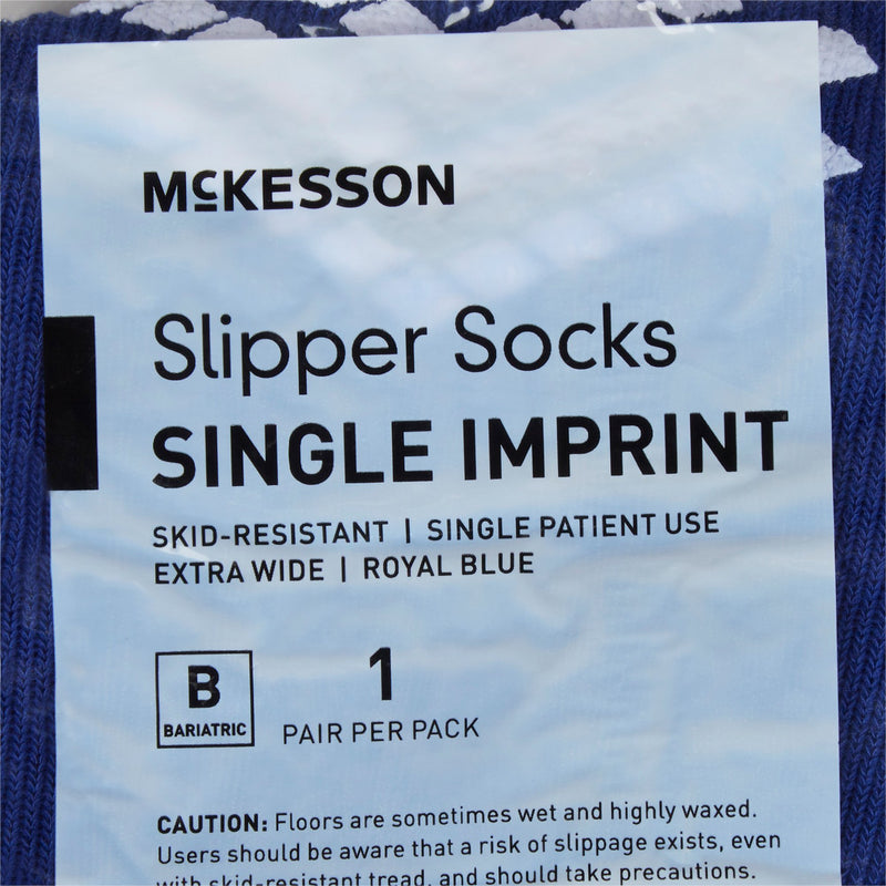 McKesson Single Tread Slipper Socks, Bariatric / X-Wide -Case of 48 McKesson Single Tread Slipper Socks, Bariatric / X-Wide -Case of 48