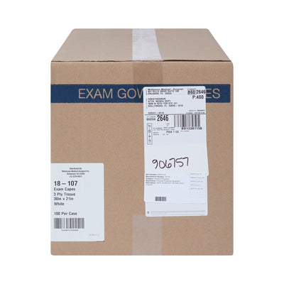 McKesson Exam Cape, White, 21 X 30 Inch -Case of 100 McKesson Exam Cape, White, 21 X 30 Inch -Case of 100