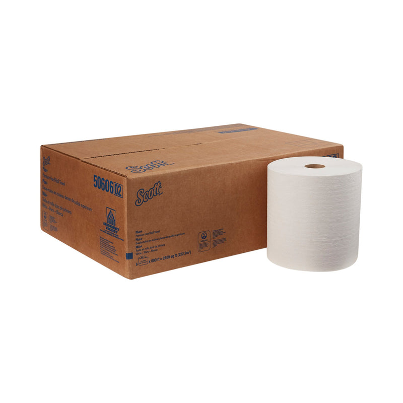 Scott Essential White Paper Towel, 8 Inch x 600 Foot -Case of 6 Scott Essential White Paper Towel, 8 Inch x 600 Foot -Case of 6