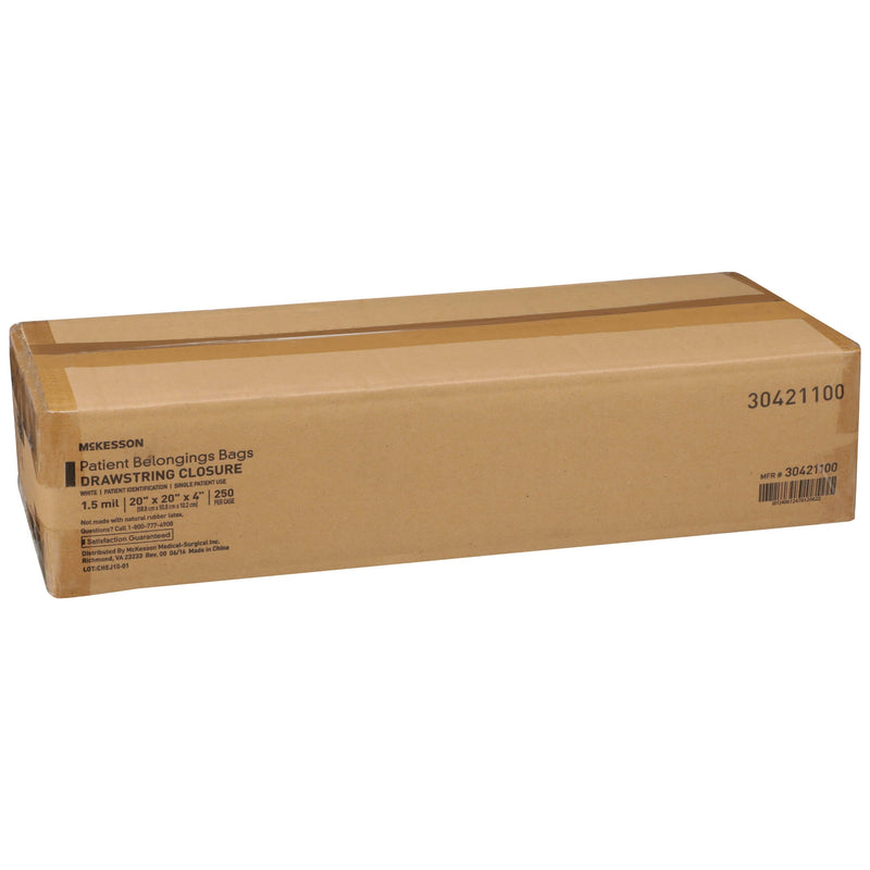 McKesson Patient Belongings Bag, White -Case of 250 McKesson Patient Belongings Bag, White -Case of 250