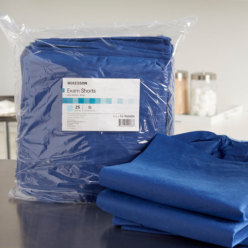 McKesson Patient Exam Shorts, 2X-Large -Bag of 25 McKesson Patient Exam Shorts, 2X-Large -Bag of 25