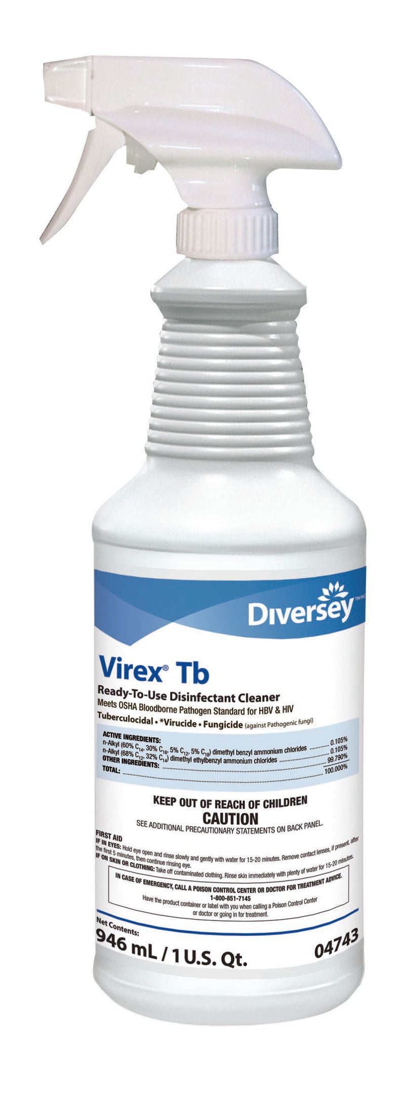 Virex Tb Surface Disinfectant Cleaner, 32oz -Case of 12 Virex Tb Surface Disinfectant Cleaner, 32oz -Case of 12