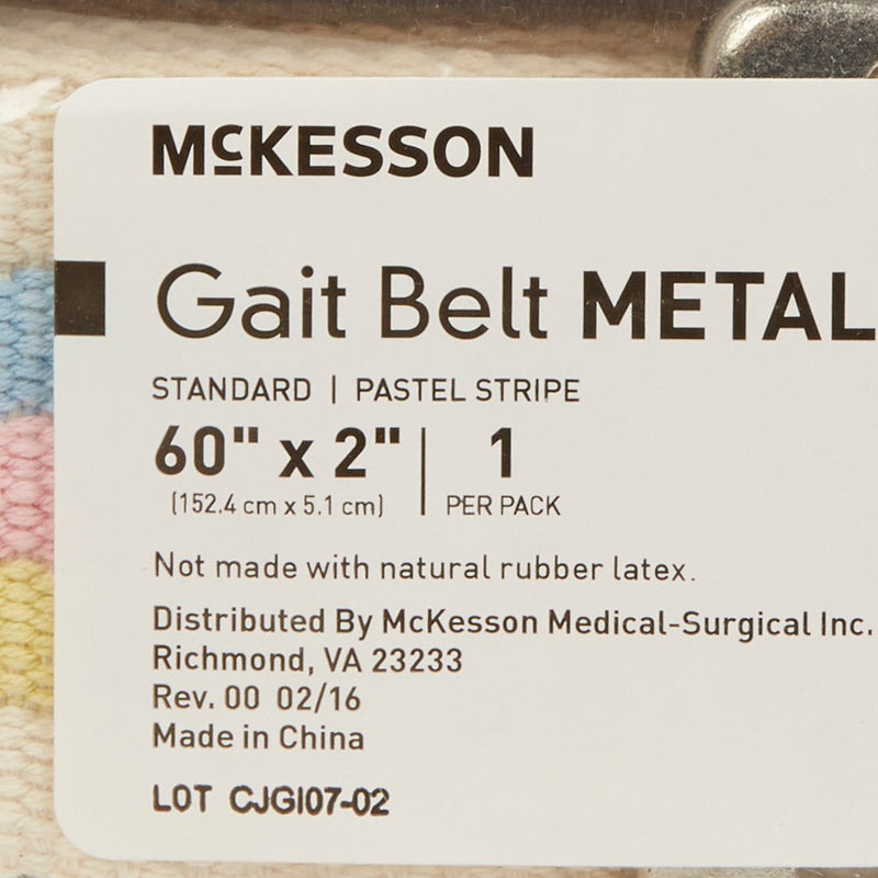 McKesson Gait Belt, 60 Inch, Pastel Stripe -Case of 48 McKesson Gait Belt, 60 Inch, Pastel Stripe -Case of 48