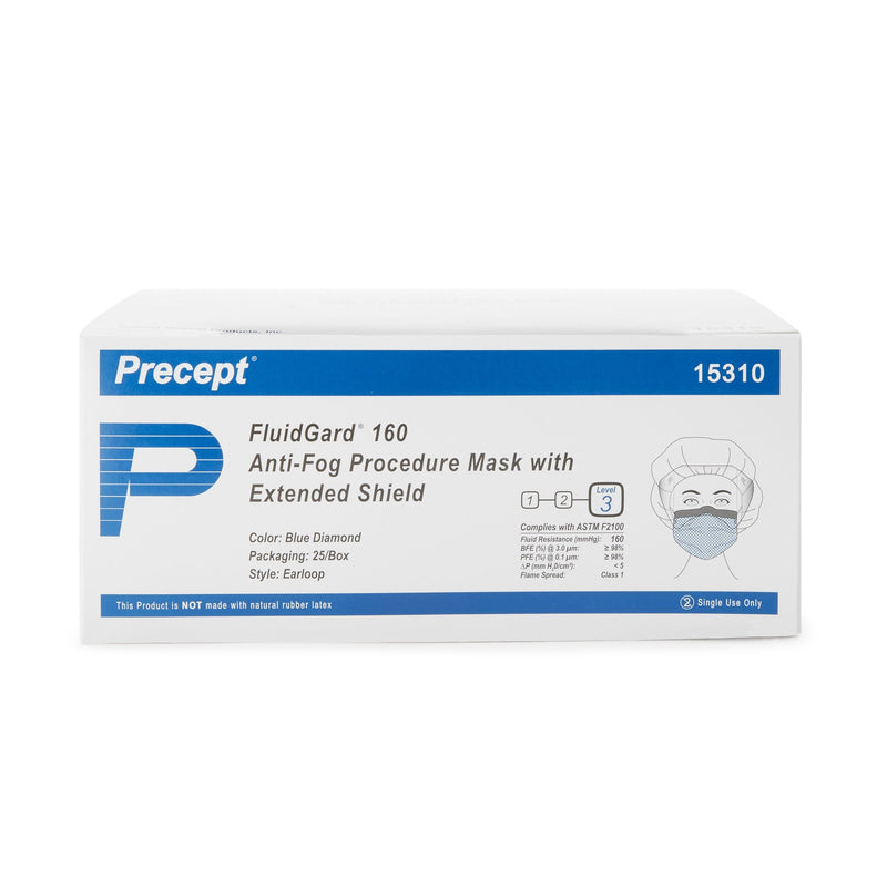 Fluidgard160 Procedure Mask with Eye Shield -Box of 25 Fluidgard160 Procedure Mask with Eye Shield -Box of 25