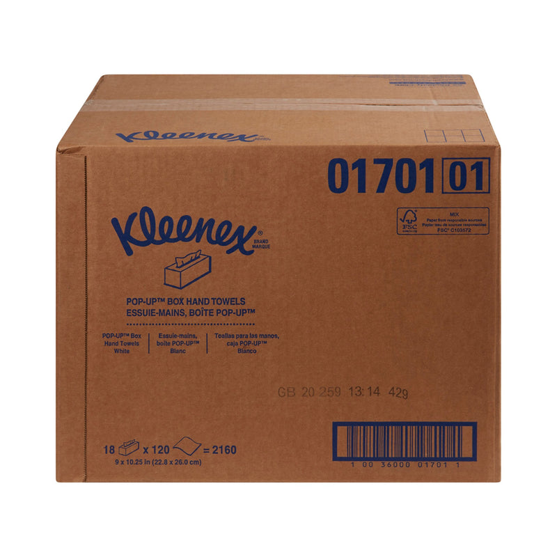 Kleenex 1-Ply Guest Towel Pop-Up Box, -Box of 120 Kleenex 1-Ply Guest Towel Pop-Up Box, -Box of 120