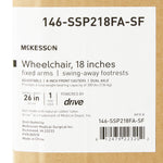 McKesson Dual Axle Wheelchair Full Length Arm Swing-Away Footrest, 18 Inch Seat Width -Each McKesson Dual Axle Wheelchair Full Length Arm Swing-Away Footrest, 18 Inch Seat Width -Each