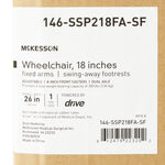 McKesson Dual Axle Wheelchair Full Length Arm Swing-Away Footrest, 18 Inch Seat Width -Each