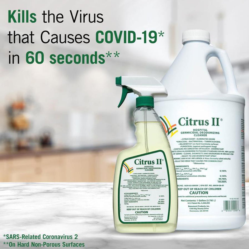 Citrus II Surface Disinfectant Cleaner, 22 oz Spray Bottle -Case of 12 Citrus II Surface Disinfectant Cleaner, 22 oz Spray Bottle -Case of 12