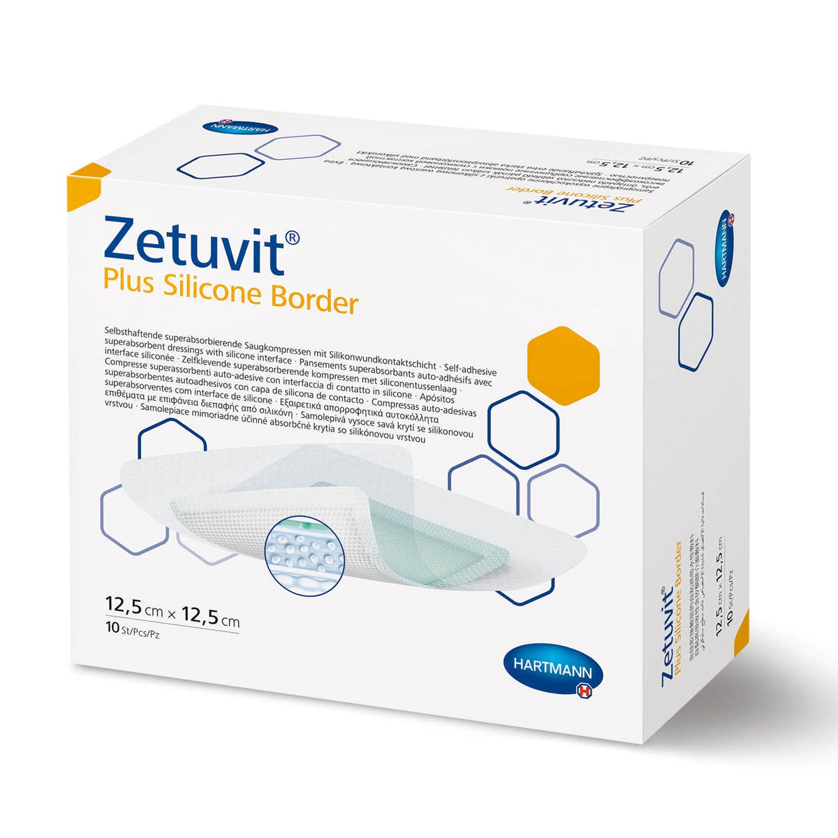 Zetuvit Plus Silicone Border Super Absorbent Dressing, 7 x 7 Inch -7 X 7 Inch Zetuvit Plus Silicone Border Super Absorbent Dressing, 7 x 7 Inch -7 X 7 Inch