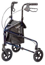 Carex Trio 3-Wheel Rolling Walker, 7.5 in. Wheel, 31.75 - 38 in. Handle, Blue, 250 lbs, Aluminum Frame -Each Carex Trio 3-Wheel Rolling Walker, 7.5 in. Wheel, 31.75 - 38 in. Handle, Blue, 250 lbs, Aluminum Frame -Each
