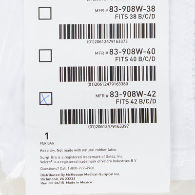 McKesson Surgi-Bra II, 42 Inch, White -Each McKesson Surgi-Bra II, 42 Inch, White -Each