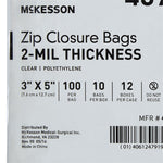 McKesson Zip Closure Bag, 3 x 5 in. -Box of 10 McKesson Zip Closure Bag, 3 x 5 in. -Box of 10