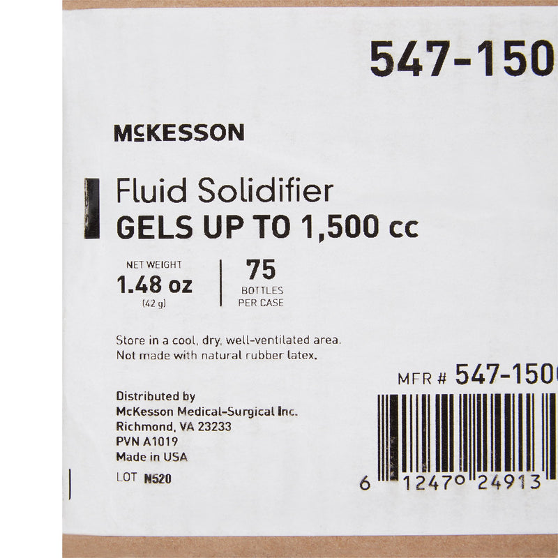 McKesson Fluid Solidifier, 1.69 oz Bottle -Case of 75 McKesson Fluid Solidifier, 1.69 oz Bottle -Case of 75