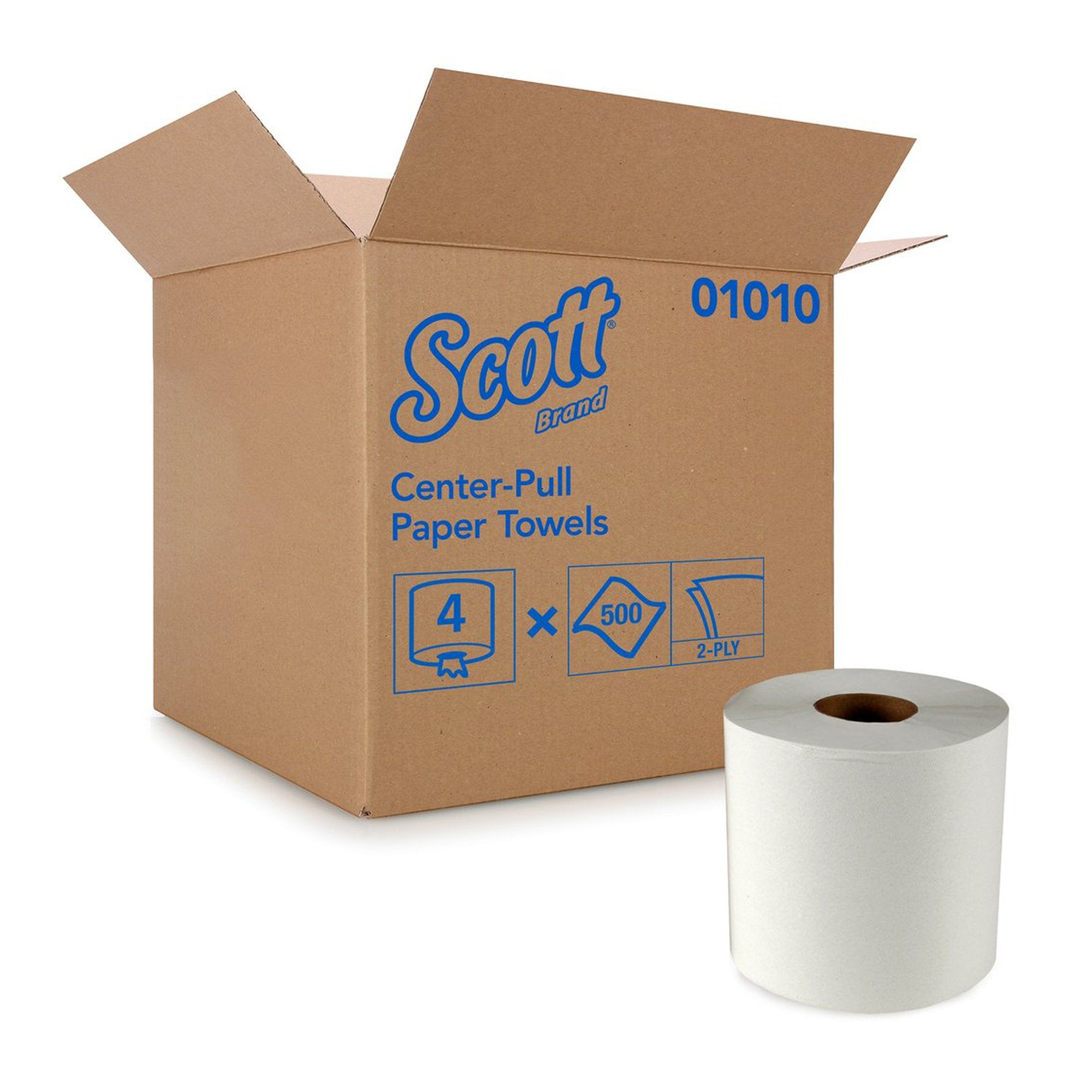 Scott Paper Towel Center-Pull Roll, Perforated, 8" x 15" -Case of 4 Scott Paper Towel Center-Pull Roll, Perforated, 8" x 15" -Case of 4