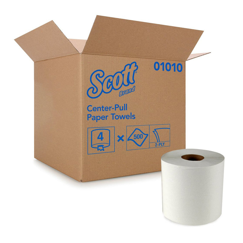 Scott Paper Towel Center-Pull Roll, Perforated, 8" x 15" -Case of 4 Scott Paper Towel Center-Pull Roll, Perforated, 8" x 15" -Case of 4