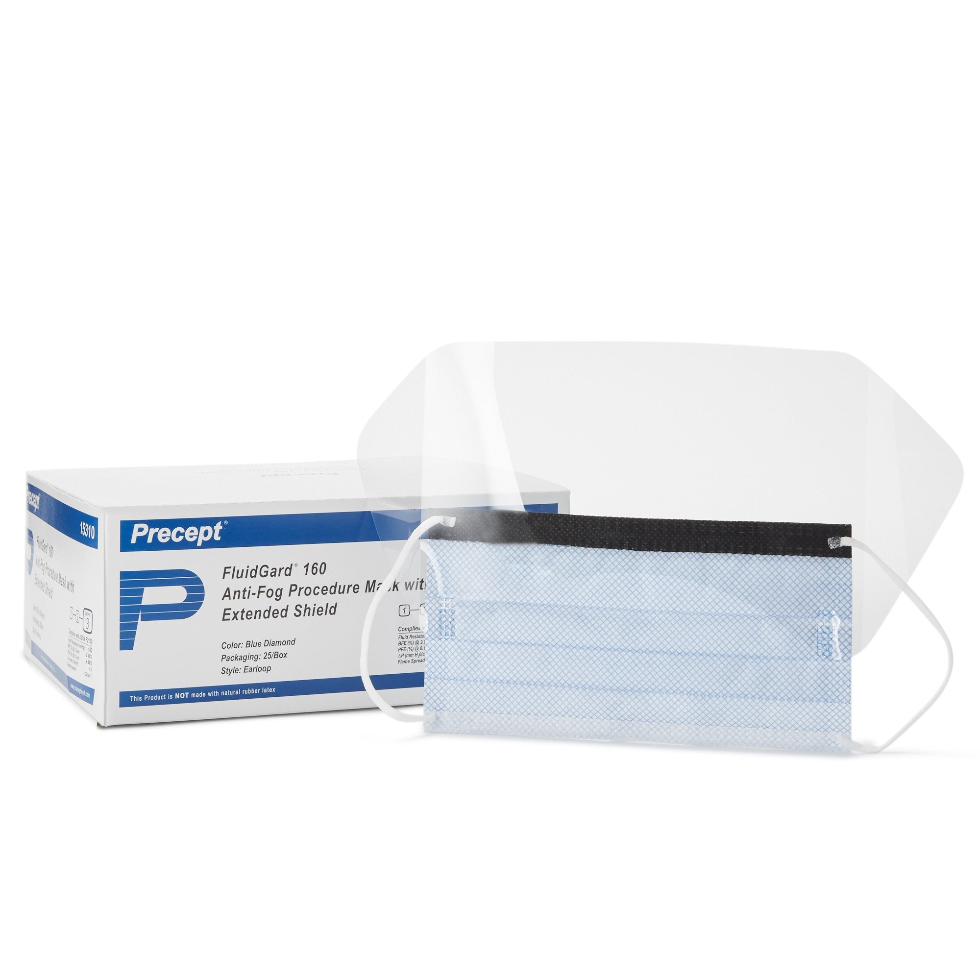 Fluidgard160 Procedure Mask with Eye Shield -Box of 25 Fluidgard160 Procedure Mask with Eye Shield -Box of 25