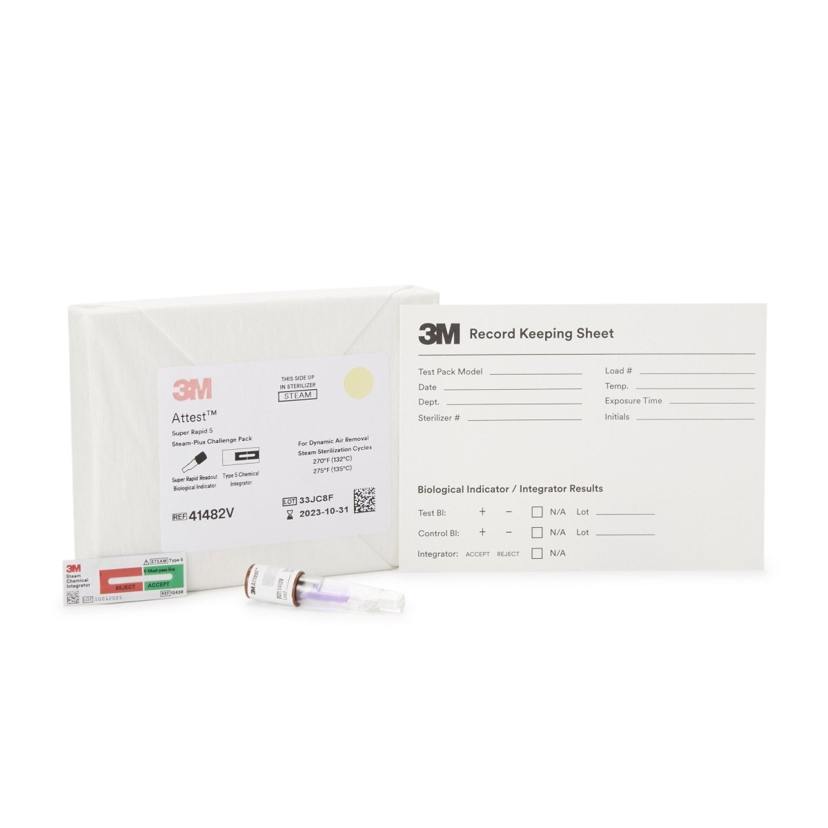 3M Attest Super Rapid 5 Steam Plus Sterilization Biological Indicator Challenge Pack - 852279_CS - 1 3M Attest Super Rapid 5 Steam Plus Sterilization Biological Indicator Challenge Pack - 852279_CS - 1