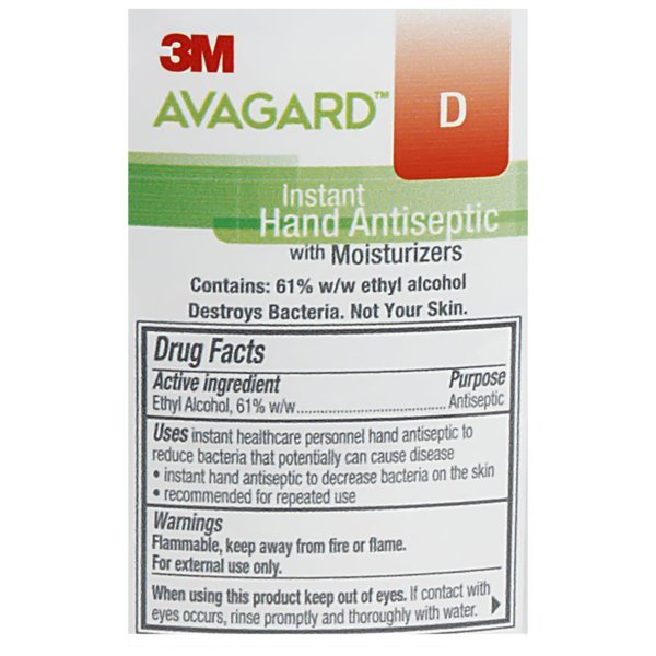 3M Avagard D Instant Hand Antiseptic With Moisturizers - 406350_CS - 4 3M Avagard D Instant Hand Antiseptic With Moisturizers - 406350_CS - 4