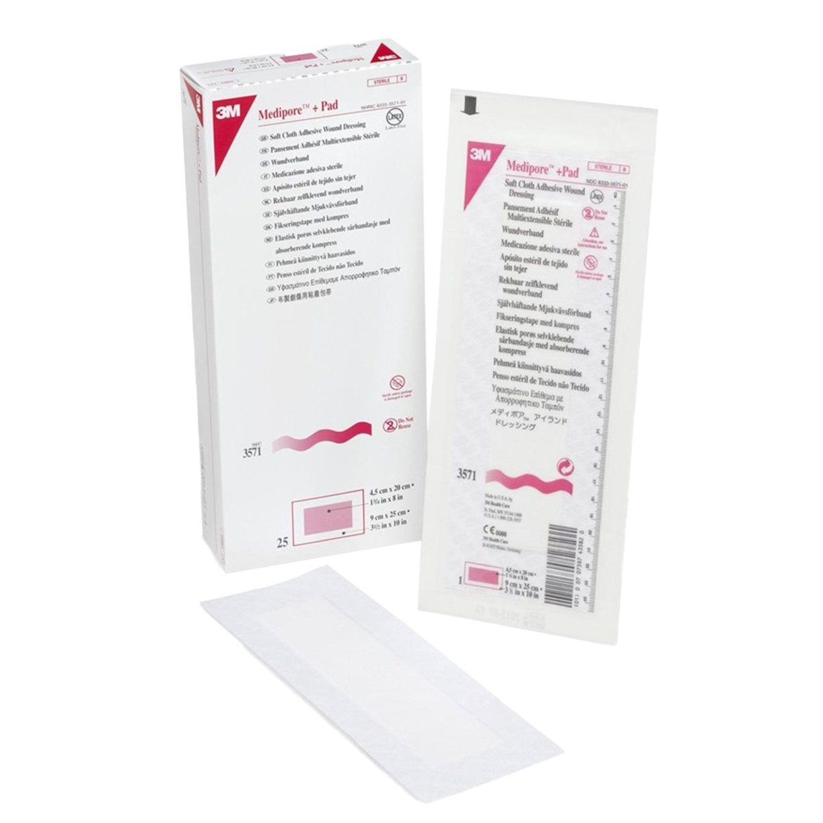 3M Medipore +Pad Soft Cloth Dressings - 324096_EA - 1 3M Medipore +Pad Soft Cloth Dressings - 324096_EA - 1
