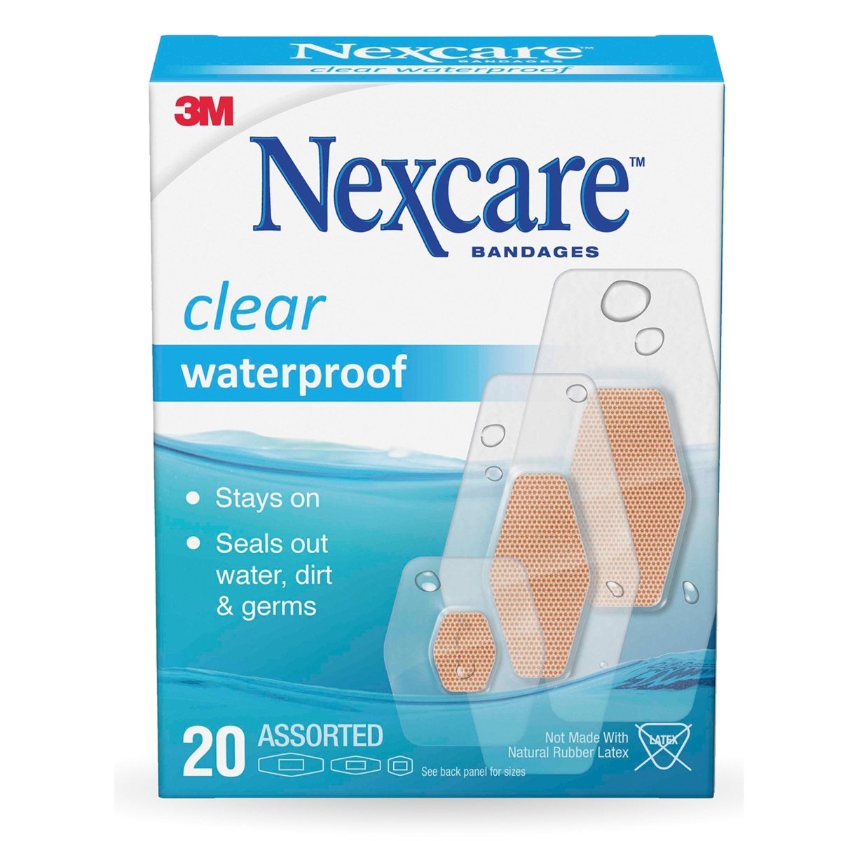 3M Nexcare Waterproof Adhesive Strips - 723770_BX - 1 3M Nexcare Waterproof Adhesive Strips - 723770_BX - 1