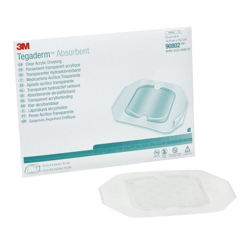 3M Tegaderm Absorbent Acrylic Transparent Film Dressing Oval - Sterile - 486526_BX - 2 3M Tegaderm Absorbent Acrylic Transparent Film Dressing Oval - Sterile - 486526_BX - 2