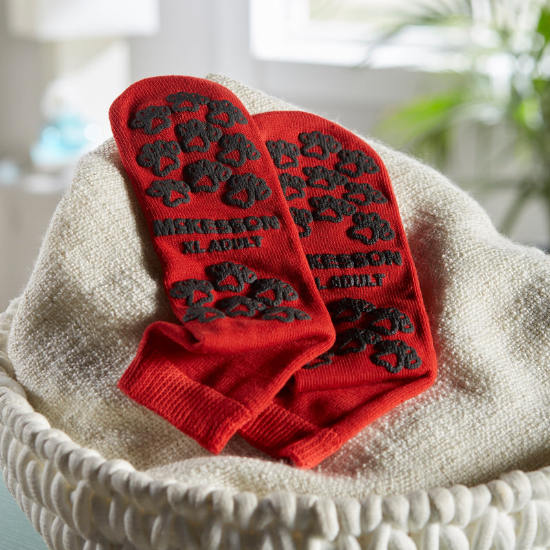 McKesson Terries Adult Slipper Socks, X-Large, Red -Case of 48 McKesson Terries Adult Slipper Socks, X-Large, Red -Case of 48