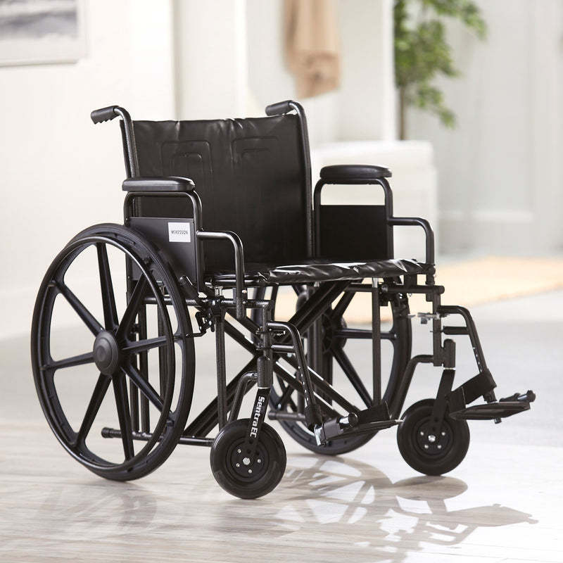 McKesson Bariatric Wheelchair with Swing-Away Footrest, 24-Inch Seat Width -Each McKesson Bariatric Wheelchair with Swing-Away Footrest, 24-Inch Seat Width -Each