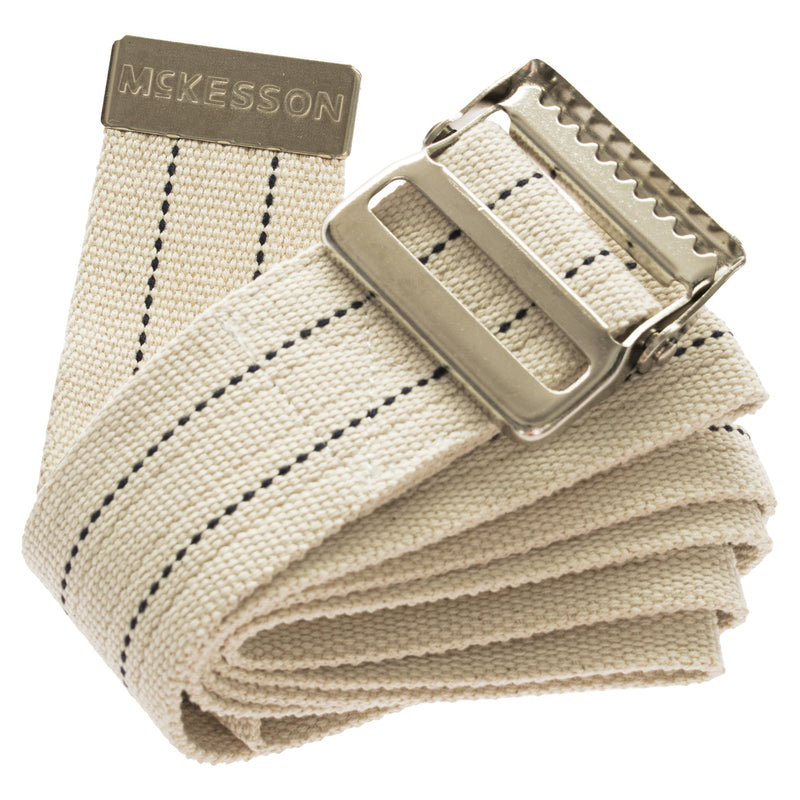McKesson Gait Belt, 60 Inch, White -Each McKesson Gait Belt, 60 Inch, White -Each
