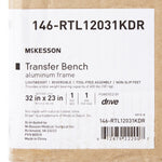 McKesson Aluminum Transfer Bench with Reversible Back -Each McKesson Aluminum Transfer Bench with Reversible Back -Each