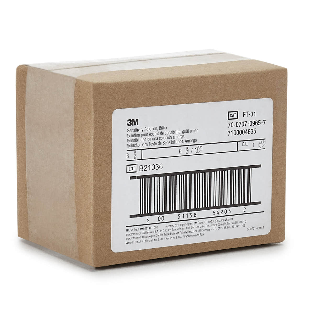 3M Sensitivity Solution Bitter -Case of 6 3M Sensitivity Solution Bitter -Case of 6