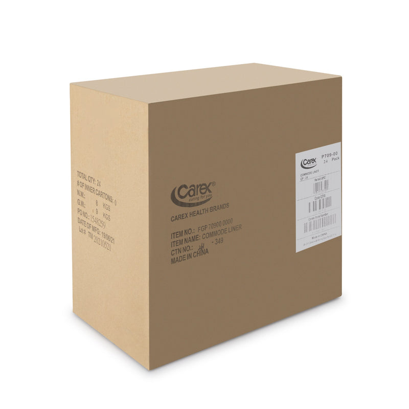 Carex Commode Liners, 14 x 14 Inch -Box of 7 Carex Commode Liners, 14 x 14 Inch -Box of 7