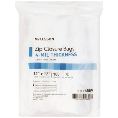 McKesson Zip Closure Bag, 12 x 12 in. -Box of 1 McKesson Zip Closure Bag, 12 x 12 in. -Box of 1