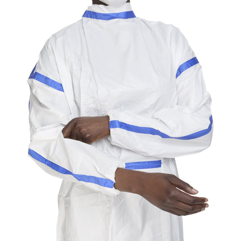 TrueCare Biomedix Chemotherapy Procedure Gown, One Size Fits Most White Sterile ASTM F739-12 Disposable -Carton of 50 TrueCare Biomedix Chemotherapy Procedure Gown, One Size Fits Most White Sterile ASTM F739-12 Disposable -Carton of 50