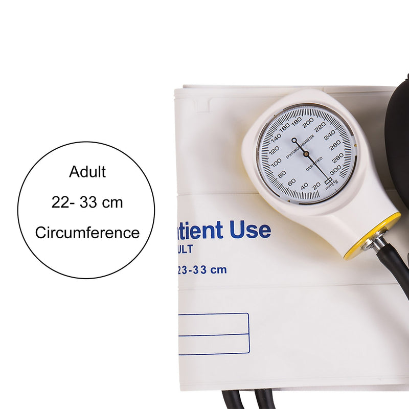 Mabis Aneroid Sphygmomanometer, White -Each Mabis Aneroid Sphygmomanometer, White -Each