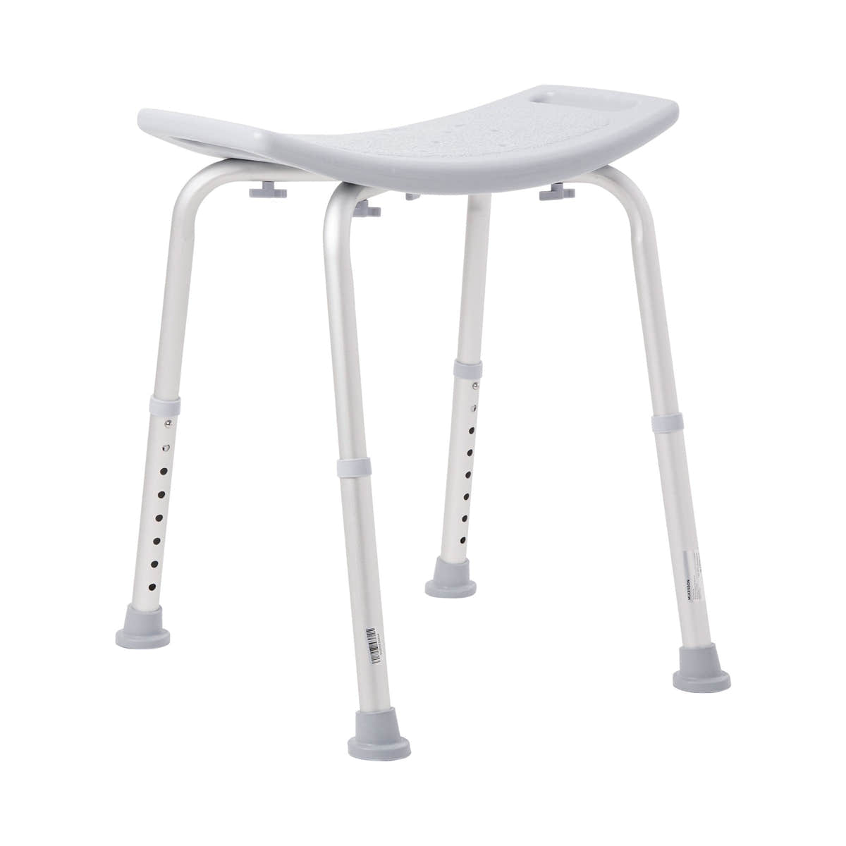 McKesson Aluminum Bath Bench Without Backrest, 15½ – 19½ Inch, Gray -Each McKesson Aluminum Bath Bench Without Backrest, 15½ – 19½ Inch, Gray -Each